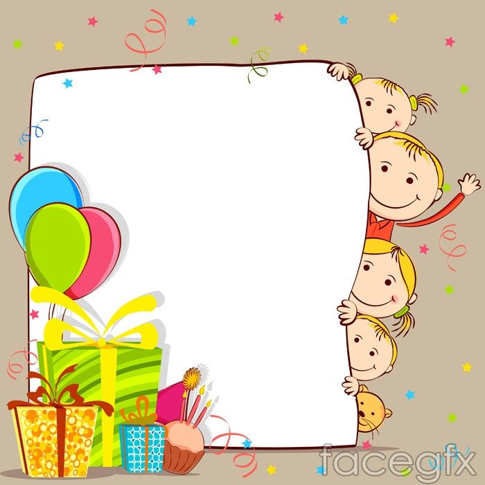700x700 School Children Frame Vector Vector Graphic Kids Birthday