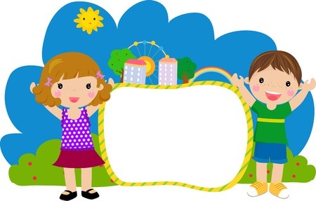 450x287 Kids And Frame Vector Royalty Free Vector Graphics