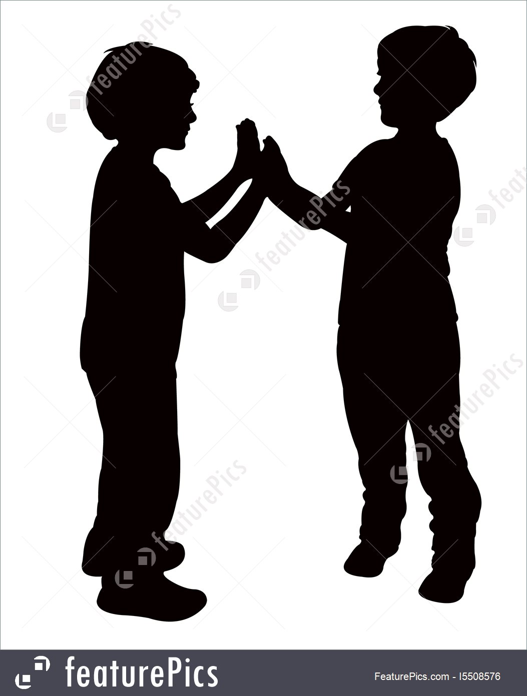 Kids Playing, Silhouette Vector 1053x1392 Kids Playing, Silhouette Vector
