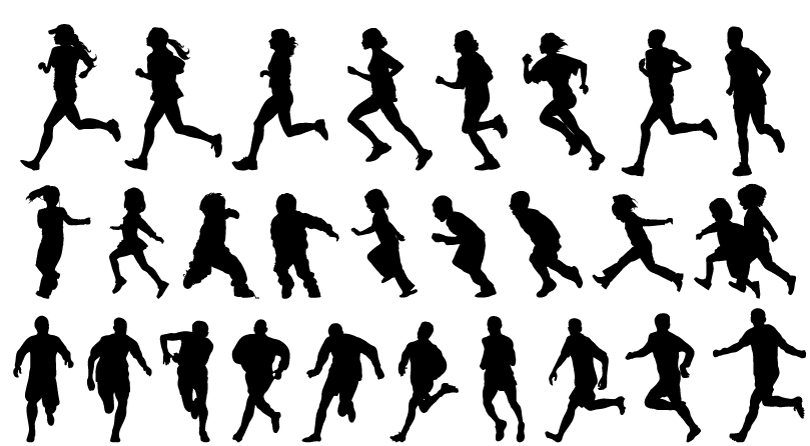 Running People Silhouette Vector Free Vector Graphic Download 810x446 Running People Silhouette Vector Free Vector Graphic Download