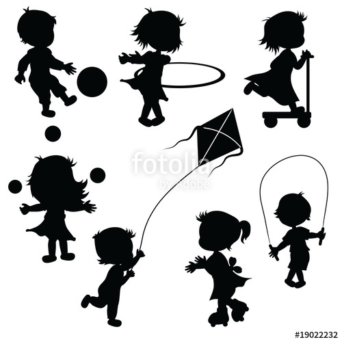 Silhouettes Children Playing Stock Image And Royalty Free Vector 500x500 Silhouettes Children Playing Stock Image And Royalty Free Vector