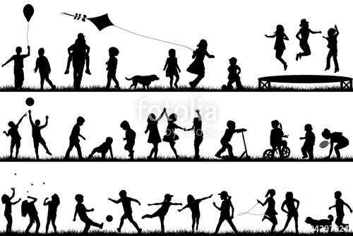Children Silhouettes Playing Outdoor Stock Image And Royalty Free 500x334 Children Silhouettes Playing Outdoor Stock Image And Royalty Free
