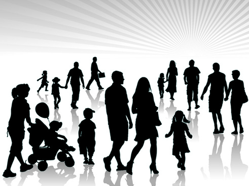 Children Silhouettes Vectors Free Vector Download 491x368 Children Silhouettes Vectors Free Vector Download
