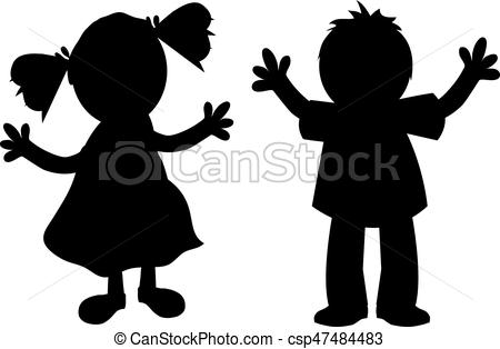 Collection Of 'kids Silhouette Vector' Download More Than 450x314 Collection Of 'kids Silhouette Vector' Download More Than
