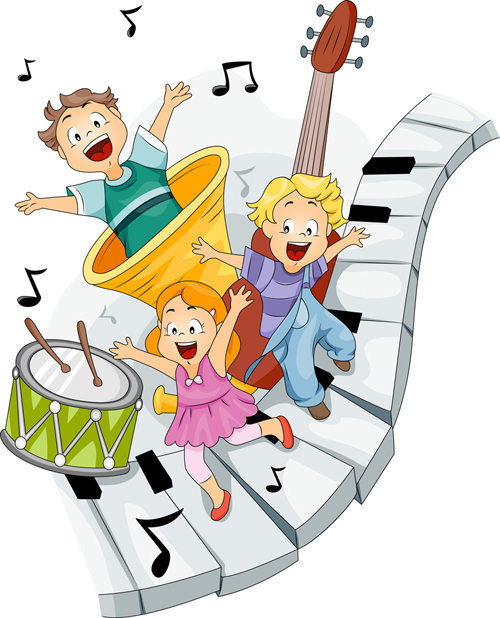 500x618 Playing Children Cartoon Vector Set Free Download