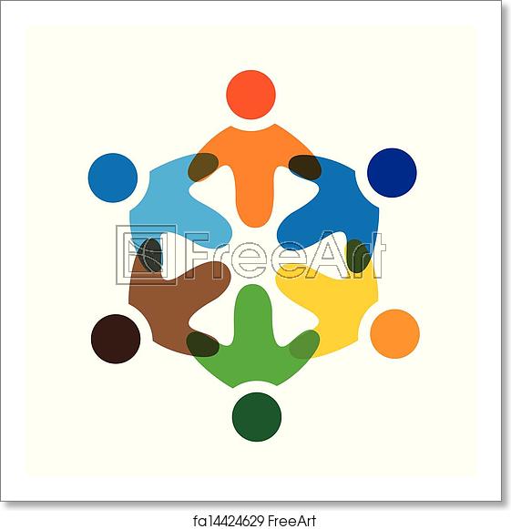 561x581 Free Art Print Of Concept Vector Graphic Colorful School Kids