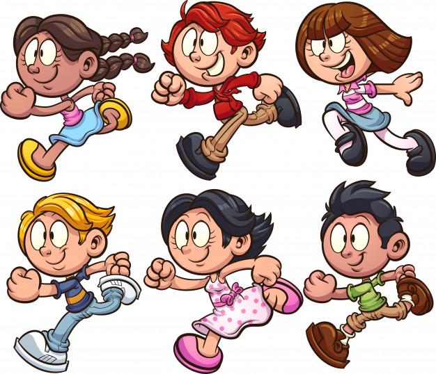 Kids Running Vector Premium Download 626x538 Kids Running Vector Premium Download