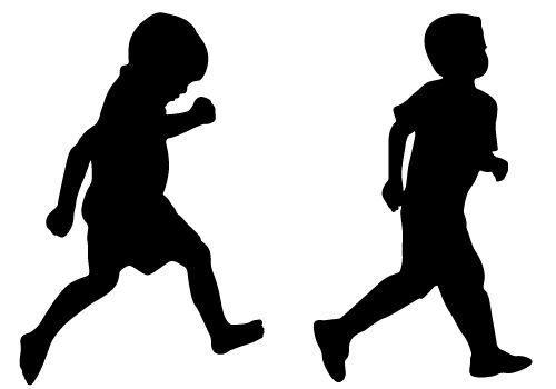 Runner Silhouette See, How Cute They Are! Two Naughty Child 500x350 Runner Silhouette See, How Cute They Are! Two Naughty Child