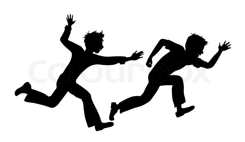 Two Running Boy On White Background Stock Vector Colourbox 800x464 Two Running Boy On White Background Stock Vector Colourbox