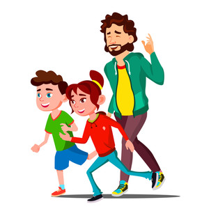 Young Sport Family With Children Running Vector Isolated 300x300 Young Sport Family With Children Running Vector Isolated