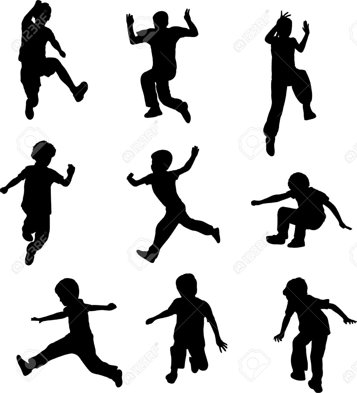 Child Running Silhouette Vector 1181x1300 Child Running Silhouette Vector