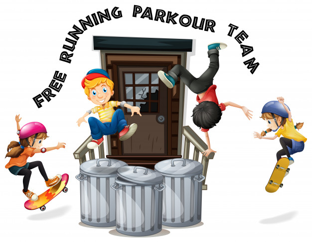 Happy Kids Doing Free Running Vector Premium Download 626x485 Happy Kids Doing Free Running Vector Premium Download