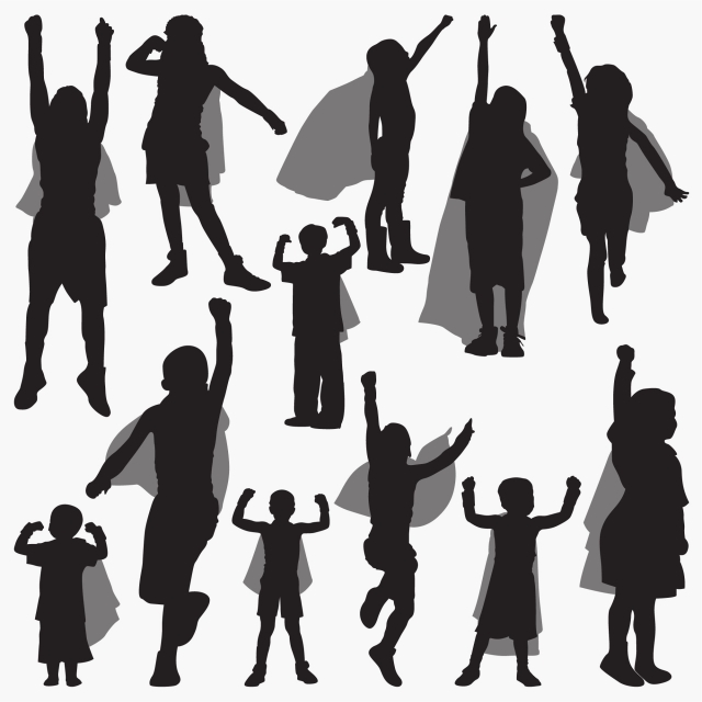 Kids Super Power Silhouettes, Cape, Child, Comic Png And Vector 640x640 Kids Super Power Silhouettes, Cape, Child, Comic Png And Vector