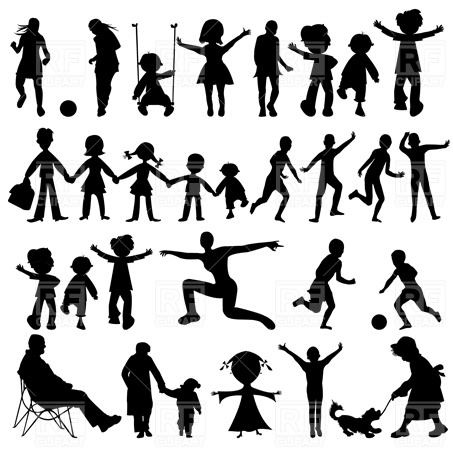 People And Kids Silhouette Vector Image Of People Robertosch 453x453 People And Kids Silhouette Vector Image Of People Robertosch