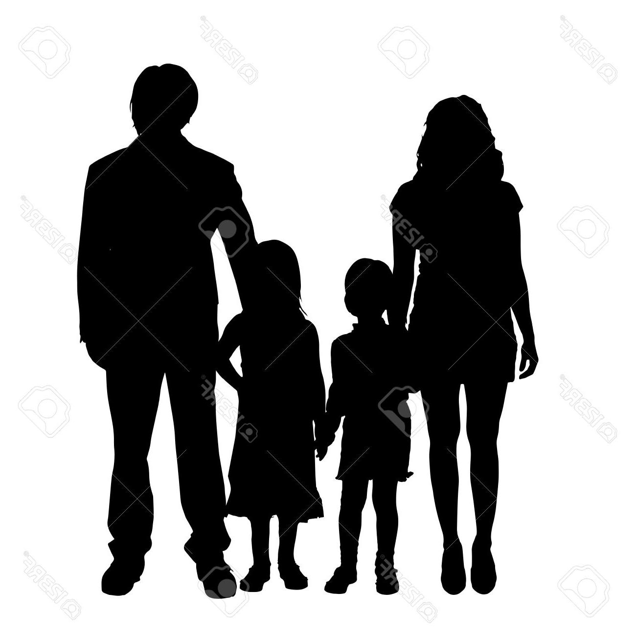 Best Family Silhouette Vector Drawing Free Vector Art, Images 1300x1300 Best Family Silhouette Vector Drawing Free Vector Art, Images