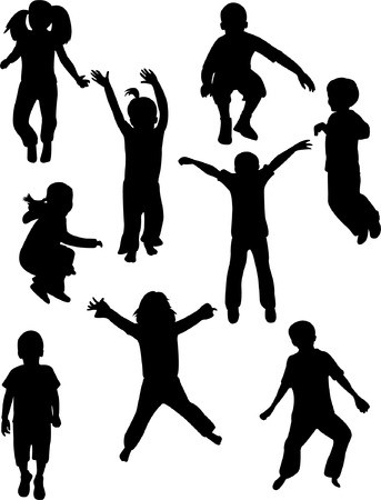 Kids Silhouette Free Vector at Vectorified.com | Collection of Kids ...