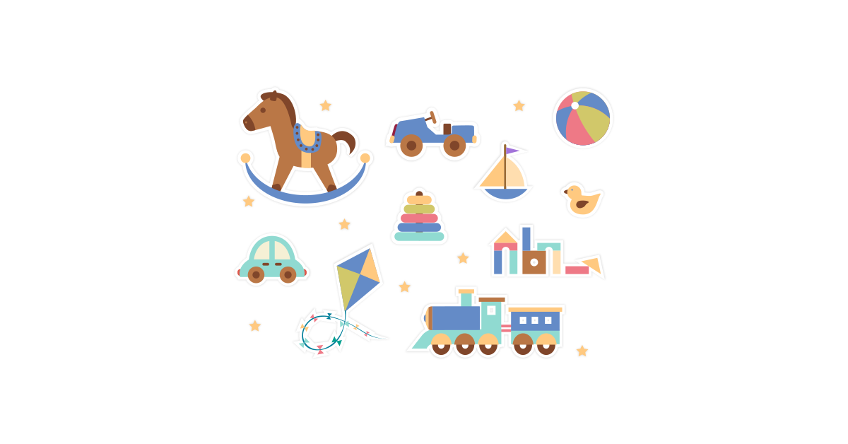 1200x628 Retro Wood Boy Toys Free Vector And Png The Graphic Cave