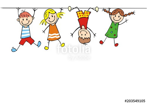 500x354 Hanging Kids, Vector Icon, Creative Illustration Stock Image