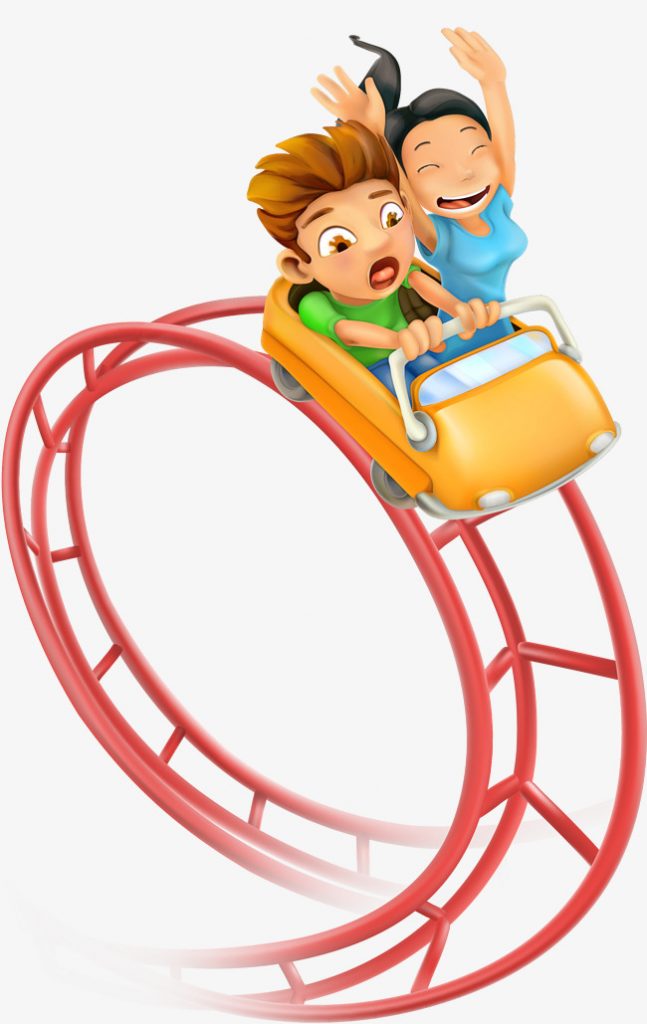 647x1024 Vector Cartoon Cute Children Creative Roller Coaster Cartoon
