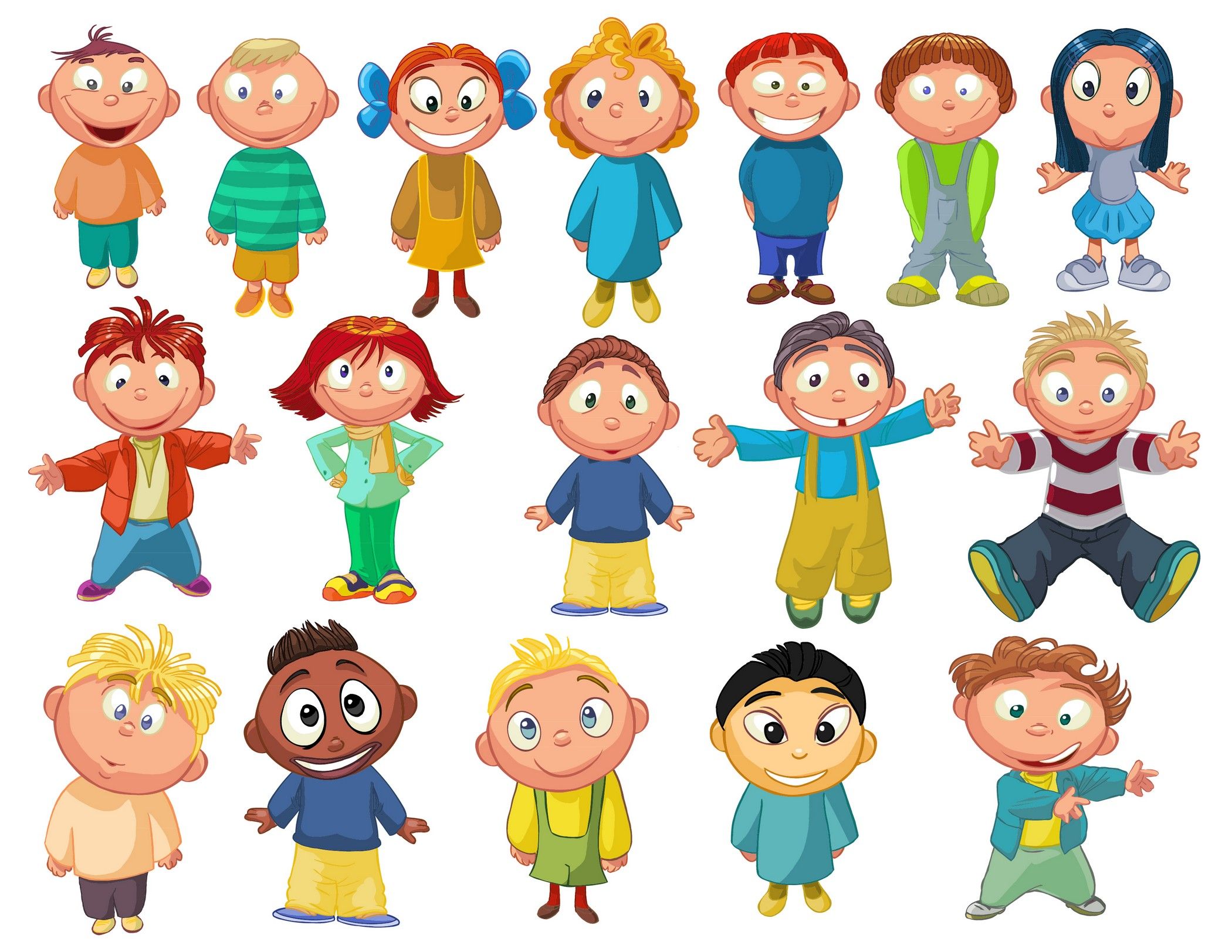 2100x1623 Cartoon Children, Kids, People Vector Free Download, Logo