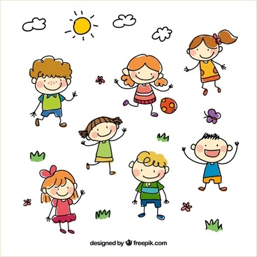 368x368 Cartoon Kids Free Vector Download