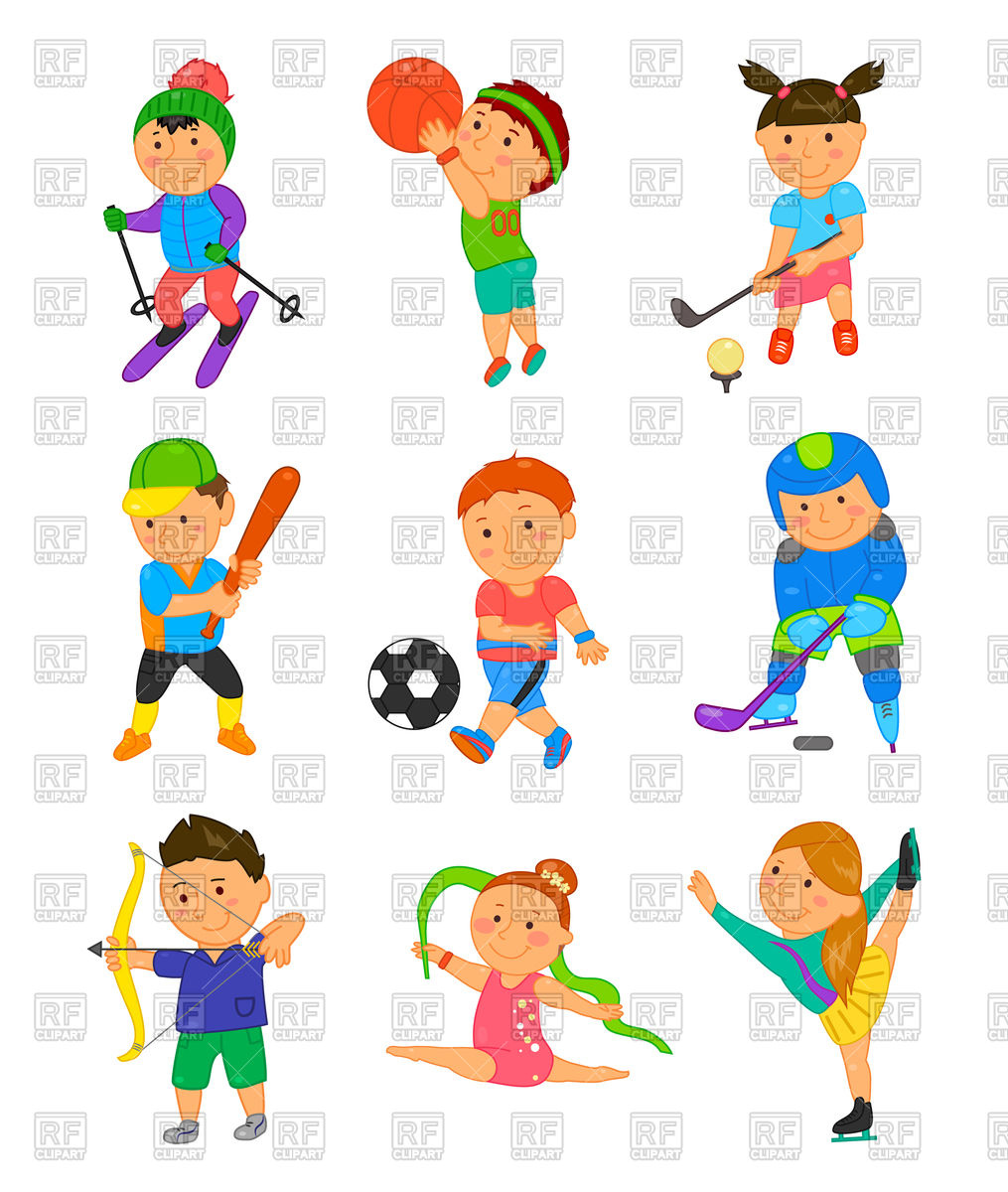 1015x1200 Cartoon Sport Kids Vector Image Of People Kannaa