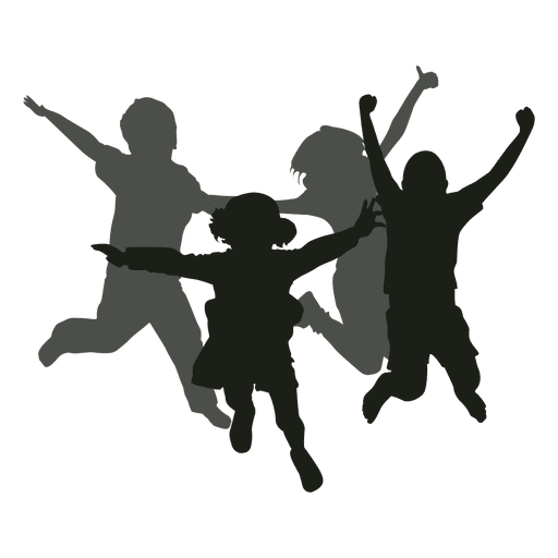 Kids Jumping Silhouette 512x512 Kids Jumping Silhouette