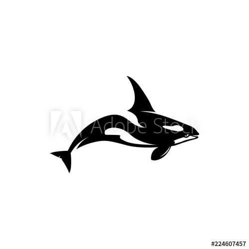 500x500 Killer Whale Vector Silhouette