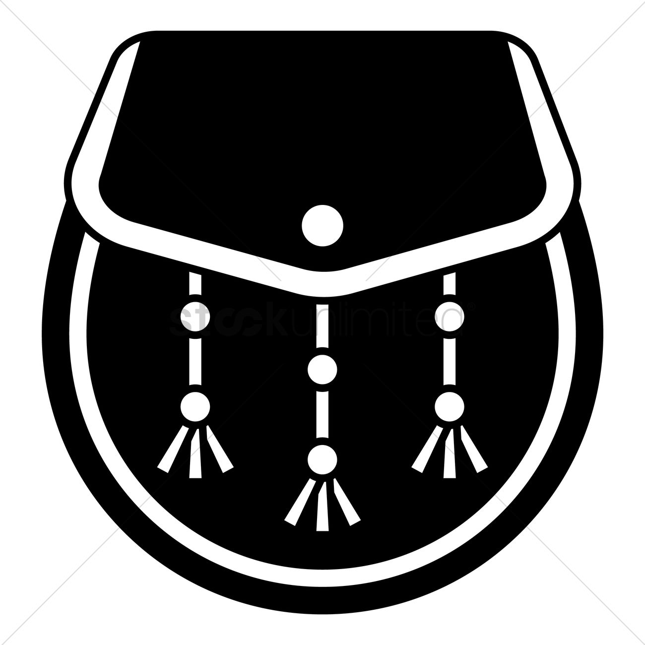 Kilt Sporran Vector Image 1300x1300 Kilt Sporran Vector Image