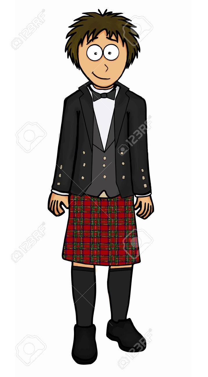 Man In Scottish Kilt Vector Illustration Clipart Station 717x1300 Man In Scottish Kilt Vector Illustration Clipart Station