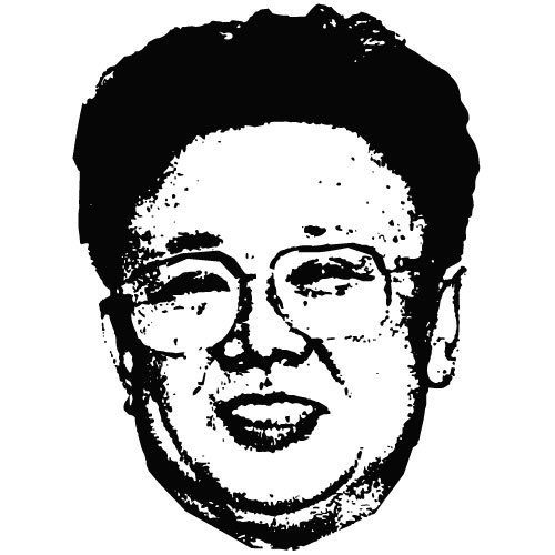500x500 Kim Jong Un Woz Here Poster Vector Illustration
