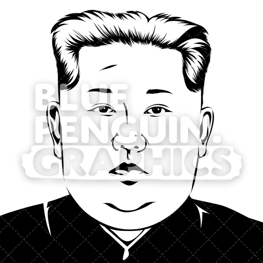 1024x1024 Korean Leader Kim Jong Un Silhouette Art Silhouette, Face