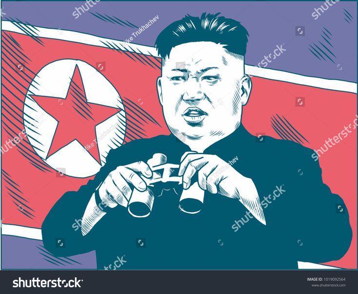 735x604 Vector Portrait Kim Jong Un Vector Portrait Drawing Illustration