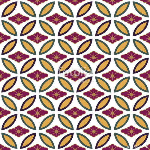 500x500 Japanese Pattern Vector With Flower Kimono Textile Background