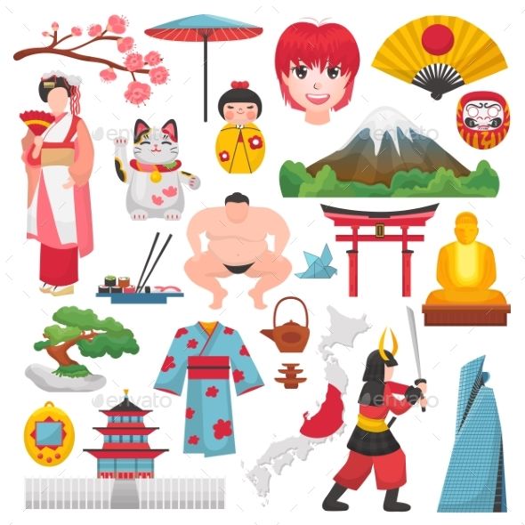 590x590 Japan Vector Japanese Culture And Geisha In Kimono