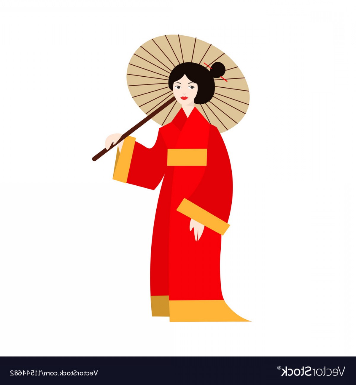 Японец кимоно вектор