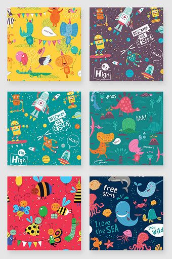 340x511 Color Cartoon Hand Drawn Children Illustration Background Vector