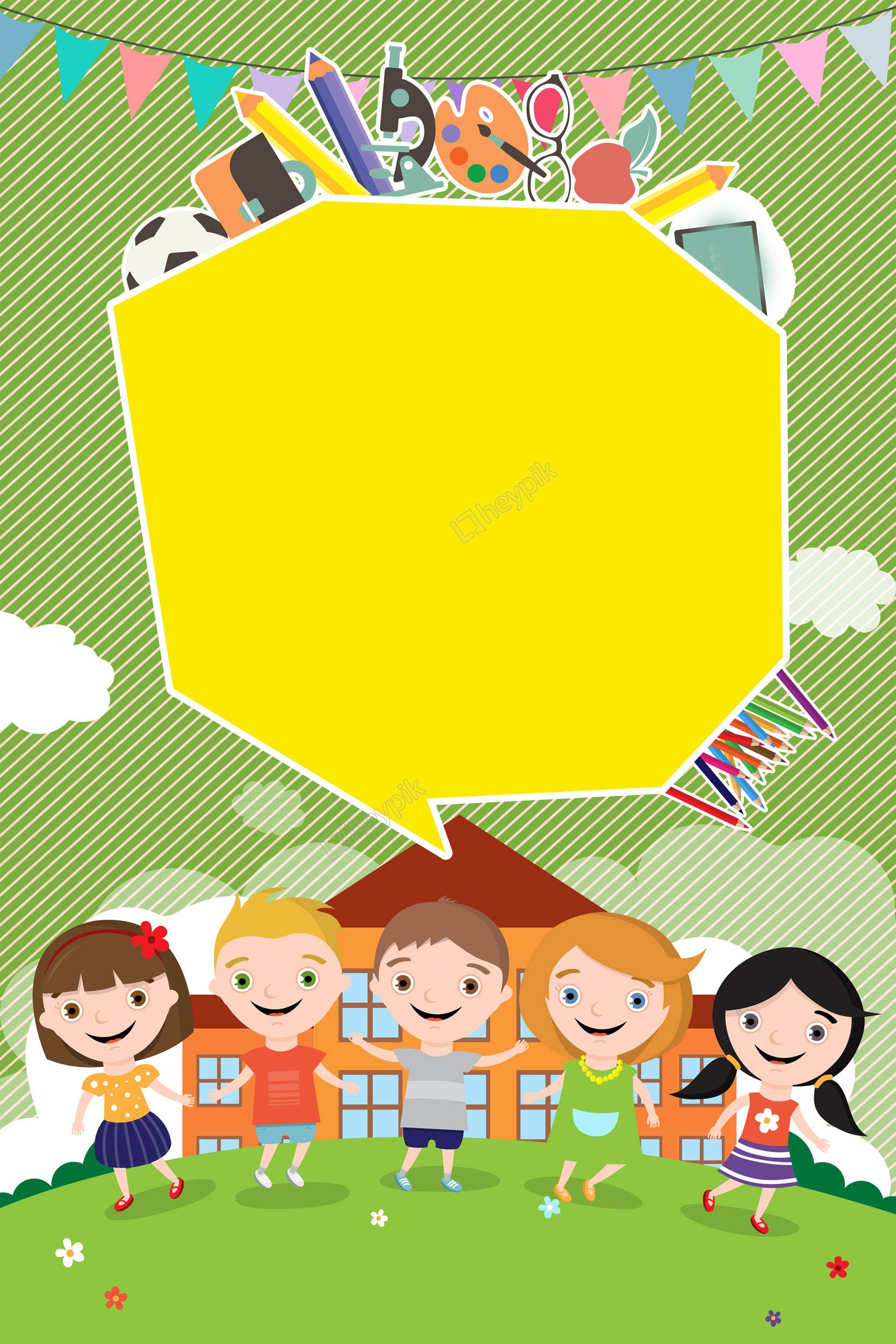 1667x2500 Kindergarten Enrollment Nursery School Admissions Flyer Green