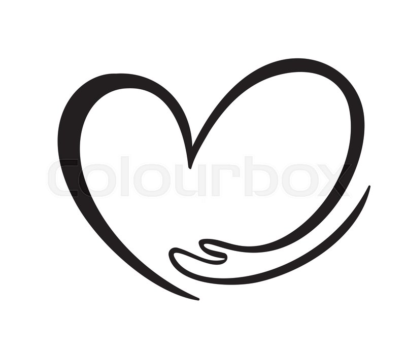 800x700 Icon Of Kindness And Charity, Hand And Stock Vector Colourbox