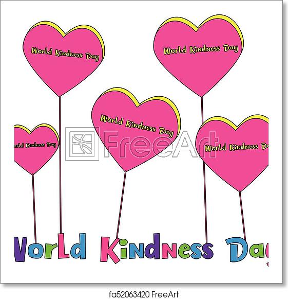 561x581 Free Art Print Of World Kindness Day Vector Illustration