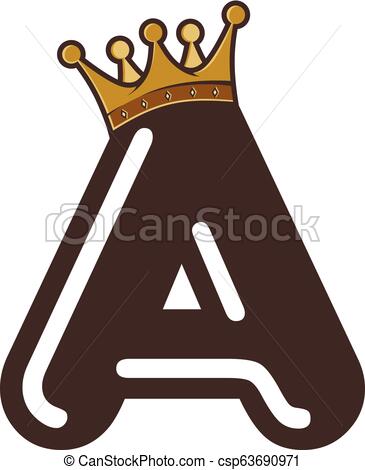 365x470 Alphabet Letter With Crown King Queen Vector