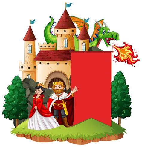 475x490 Banner Template With King And Queen