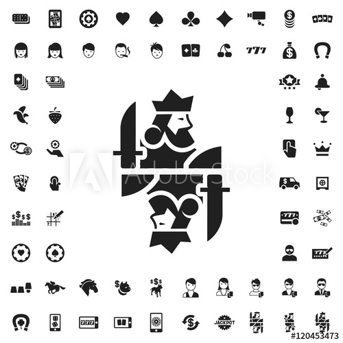 King Card Icon Illustration 500x500 King Card Icon Illustration