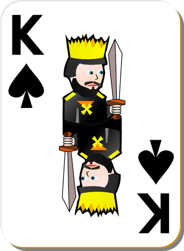 King Of Spades Playing Card Vector Image 368x500 King Of Spades Playing Card Vector Image