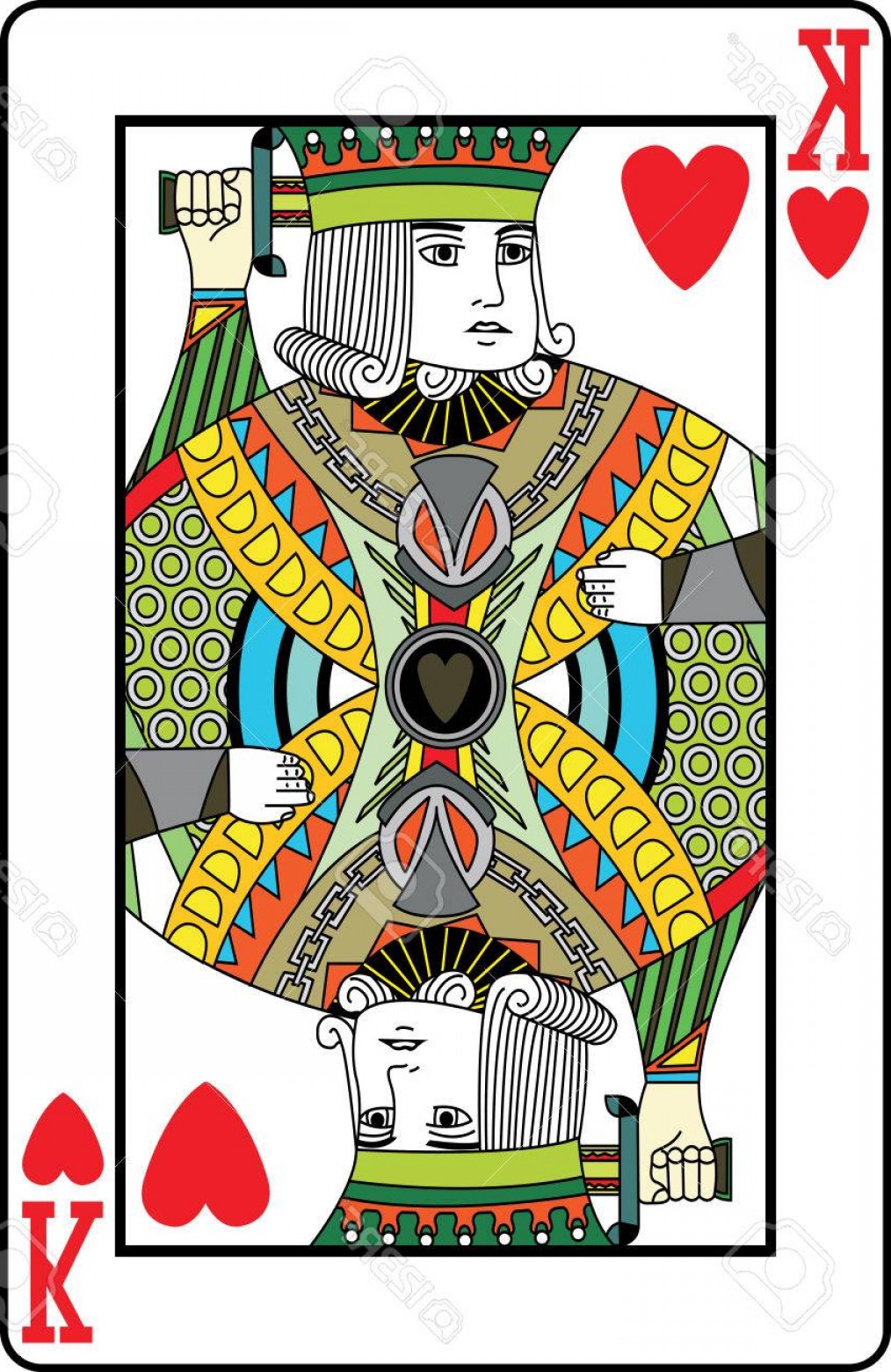 Photostock Vector King Of Hearts Playing Card Vector Illustration 1014x1560 Photostock Vector King Of Hearts Playing Card Vector Illustration