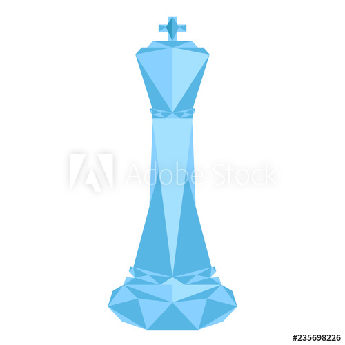 Isolated Geometric King Chess Piece Vector Illustration Design 500x500 Isolated Geometric King Chess Piece Vector Illustration Design