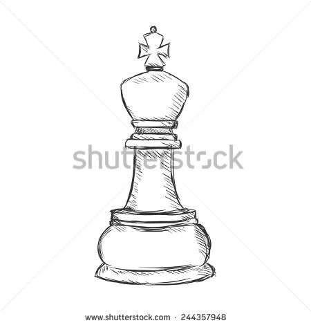 Vector Single Sketch Chess Figure 450x470 Vector Single Sketch Chess Figure