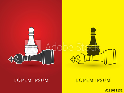 Pawn And King Chess Vector 500x375 Pawn And King Chess Vector