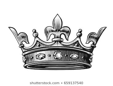 368x280 King Crown Vector Illustration Hand Drawn On White Templates