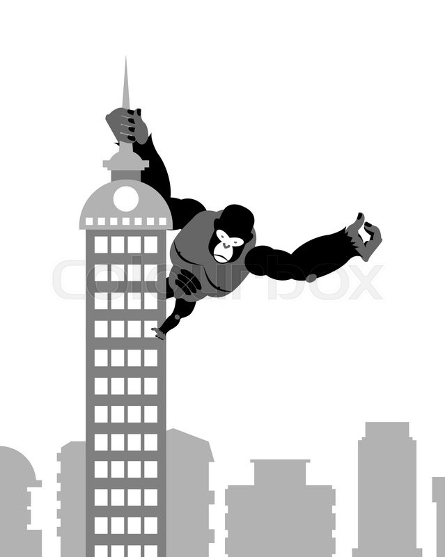 King Kong On Building Strong Big Stock Vector Colourbox 639x800 King Kong On Building Strong Big Stock Vector Colourbox